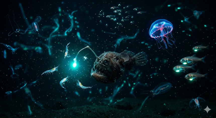 سر الأضواء الغامضة في أعماق المحيط